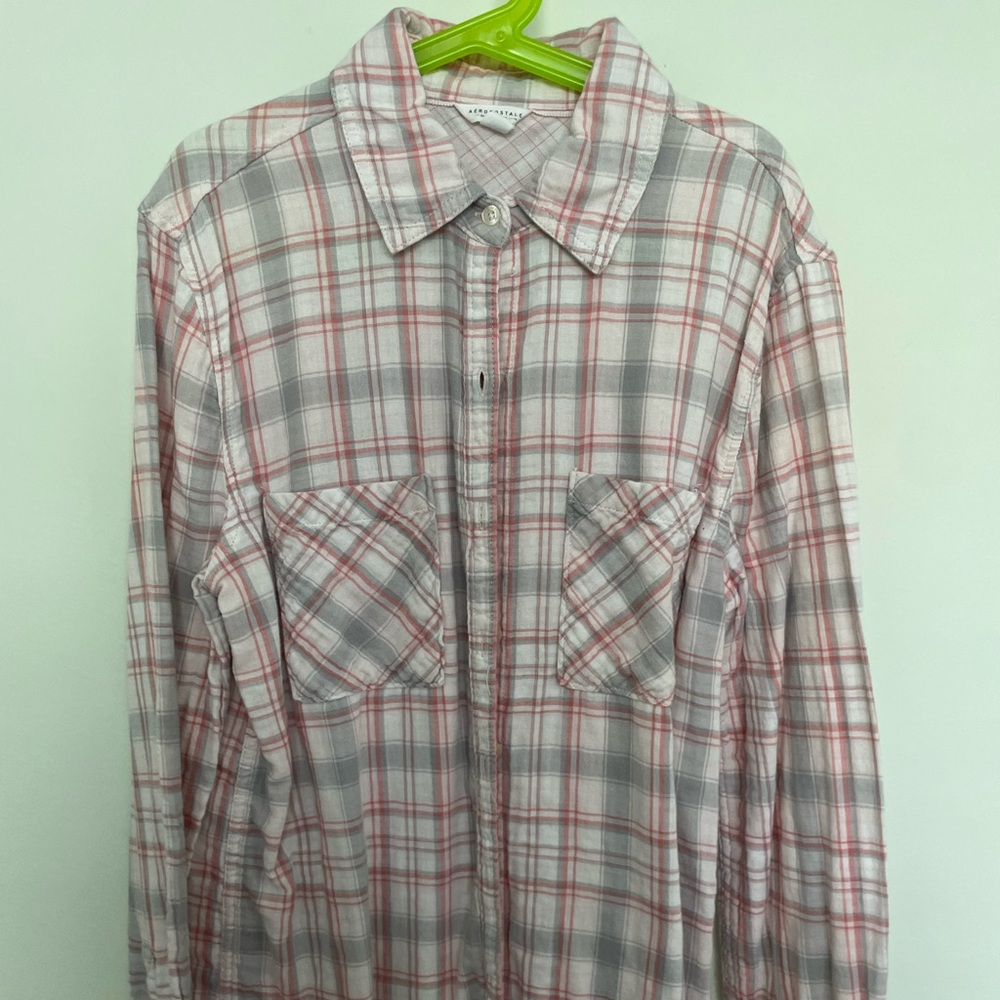 Pink and gray flannel